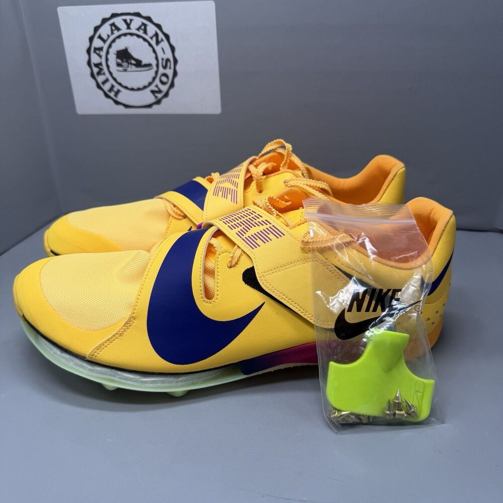 Nike Air Zoom Long Jump Elite Citron Pulse Indigo Burst Men Size 12 FZ9326-800